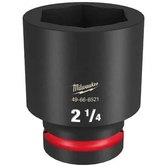 Milwaukee Tools Milwaukee Shockwave Impact Duty 1" Drive 2-1/4" Deep 6 Point Socket 49-66-6521 3 Milwaukee Tools Milwaukee Shockwave Impact Duty 1" Drive 2-1/4" Deep 6 Point Socket 49-66-6521