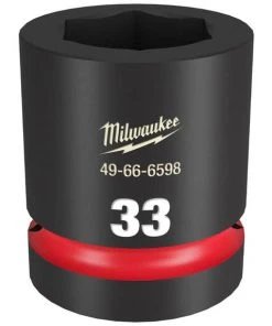 Milwaukee Tools Milwaukee Shockwave Impact Duty 1" Drive 33mm Standard 6 Point Socket 49-66-6598