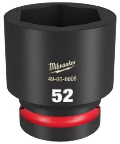 Milwaukee Tools Milwaukee Shockwave Impact Duty 1" Drive 52mm Standard 6 Point Socket 49-66-6608