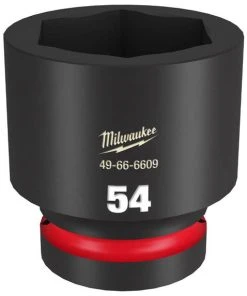 Milwaukee Tools Milwaukee Shockwave Impact Duty 1" Drive 54mm Standard 6 Point Socket 49-66-6609
