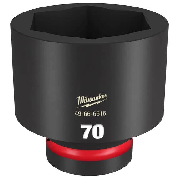 Milwaukee Tools Milwaukee Shockwave Impact Duty 1" Drive 70mm Standard 6 Point Socket 49-66-6616 3 Milwaukee Tools Milwaukee Shockwave Impact Duty 1" Drive 70mm Standard 6 Point Socket 49-66-6616