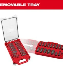 Milwaukee Tools Milwaukee 17Pc. SHOCKWAVE Impact Duty 3/8" Drive SAE PACKOUT Deep Socket Set 49-66-6800 -Milwaukee Tool-shop 49 66 6800 3