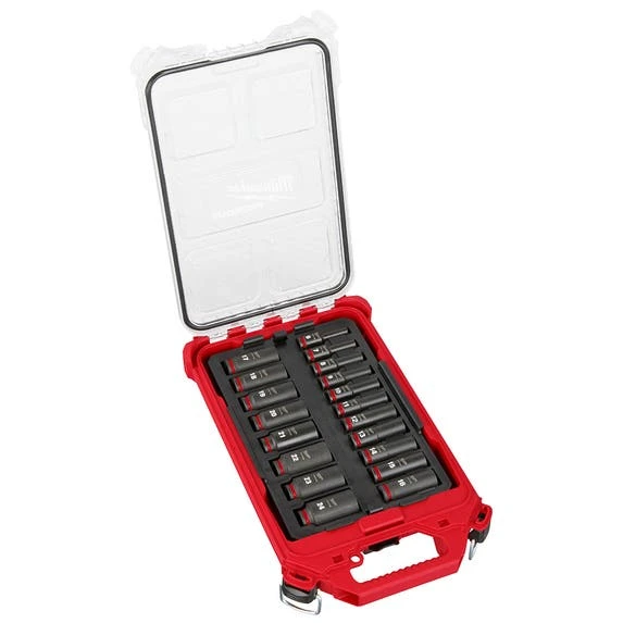 Milwaukee Tools Milwaukee 19Pc. SHOCKWAVE Impact Duty 3/8" Drive Metric PACKOUT Deep Socket Set 49-66-6801 4 Milwaukee Tools Milwaukee 19Pc. SHOCKWAVE Impact Duty 3/8" Drive Metric PACKOUT Deep Socket Set 49-66-6801 - Image 2