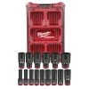 Milwaukee Tools Milwaukee 15Pc. SHOCKWAVE Impact Duty 1/2" Drive SAE PACKOUT Deep Socket Set 49-66-6802 -Milwaukee Tool-shop 49 66 6802
