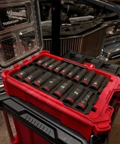 Milwaukee Tools Milwaukee 16Pc. SHOCKWAVE Impact Duty 1/2" Drive Metric PACKOUT Deep Socket Set 49-66-6803 10 Milwaukee Tools Milwaukee 16Pc. SHOCKWAVE Impact Duty 1/2" Drive Metric PACKOUT Deep Socket Set 49-66-6803 -Milwaukee Tool-shop 49 66 6803 4