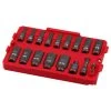 Milwaukee Tools Milwaukee 17Pc. SHOCKWAVE Impact Duty 3/8" Drive SAE PACKOUT Deep Socket Tray Set 49-66-6815 -Milwaukee Tool-shop 49 66 6815