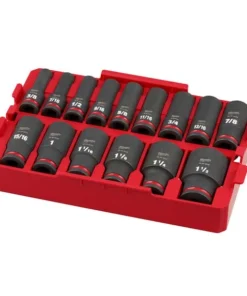 Milwaukee Tools Milwaukee 15Pc. SHOCKWAVE Impact Duty 1/2" Drive SAE PACKOUT Deep Socket Tray Set 49-66-6817