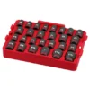 Milwaukee Tools Milwaukee 27Pc. SHOCKWAVE Impact Duty 1/2" Drive Metric & SAE PACKOUT Standard Socket Tray Set 49-66-6819