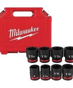 Milwaukee Tools Milwaukee 8 Piece Shockwave Impact Duty 3/4" Drive SAE Standard 6 Point Socket Set 49-66-7017