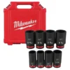 Milwaukee Tools Milwaukee 8 Piece Shockwave Impact Duty 3/4" Drive SAE Deep 6 Point Socket Set 49-66-7018