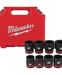 Milwaukee Tools Milwaukee 8 Piece Shockwave Impact Duty 3/4" Drive Metric Standard 6 Point Socket Set 49-66-7019