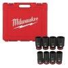 Milwaukee Tools Milwaukee 8 Piece Shockwave Impact Duty 3/4" Drive Metric Deep 6 Point Socket Set 49-66-7020