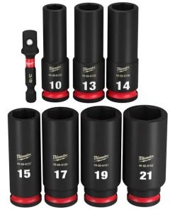 Milwaukee Tools Milwaukee 8 Piece Shockwave Impact Duty 3/8" Drive Metric Deep 6 Point Socket Set 49-66-7021 -Milwaukee Tool-shop 49 66 7021 2 imh5vyf7whrfl7wm