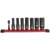 Milwaukee Tools Milwaukee 8 Piece Shockwave Impact Duty 3/8" Drive SAE Deep 6 Point Socket Set 49-66-7024