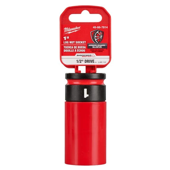 Milwaukee Tools Milwaukee SHOCKWAVE Impact Duty™ 1/2 Drive 1" SAE Lug Nut Wheel Socket 49-66-7814 4 Milwaukee Tools Milwaukee SHOCKWAVE Impact Duty™ 1/2 Drive 1" SAE Lug Nut Wheel Socket 49-66-7814 - Image 2