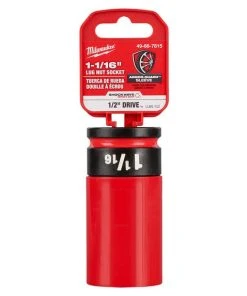 Milwaukee Tools Milwaukee SHOCKWAVE Impact Duty™ 1/2 Drive 1-1/16" SAE Lug Nut Wheel Socket 49-66-7815 9 Milwaukee Tools Milwaukee SHOCKWAVE Impact Duty™ 1/2 Drive 1-1/16" SAE Lug Nut Wheel Socket 49-66-7815 -Milwaukee Tool-shop 49 66 7815 9