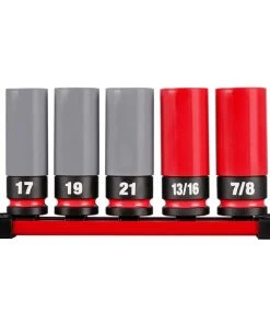 Milwaukee Tools Milwaukee SHOCKWAVE Impact Duty™ 1/2 Drive SAE & Metric 5PC Lug Nut Wheel Socket Set 49-66-7831