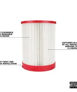 Milwaukee Tools Milwaukee Large Wet/Dry Vacuum HEPA Filter 49-90-1977 -Milwaukee Tool-shop 49 90 1977 walkaround