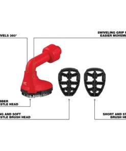 Milwaukee Tools Milwaukee AIR-TIP Swiveling Palm Brush Vacuum Attachment 49-90-2020 -Milwaukee Tool-shop 49 90 2020 3 7yoyipet8doooyex