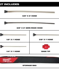 Milwaukee Tools Milwaukee AIR-TIP Long Reach Flexible Micro Hose Vacuum Set 49-90-2037 -Milwaukee Tool-shop 49 90 2037 8 qlzfxzqgbdrumt7q