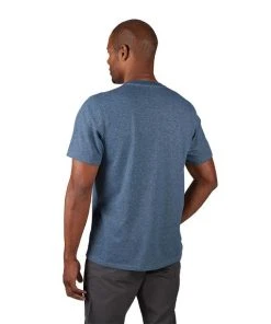 Milwaukee Tools Milwaukee Hybrid Short Sleeve Work Tee - Blue 603BL -Milwaukee Tool-shop 603bl 3