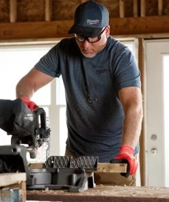 Milwaukee Tools Milwaukee Hybrid Short Sleeve Work Tee - Blue 603BL -Milwaukee Tool-shop 603bl 4