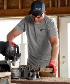 Milwaukee Tools Milwaukee Hybrid Short Sleeve Work Tee - Gray 603G -Milwaukee Tool-shop 603g 4