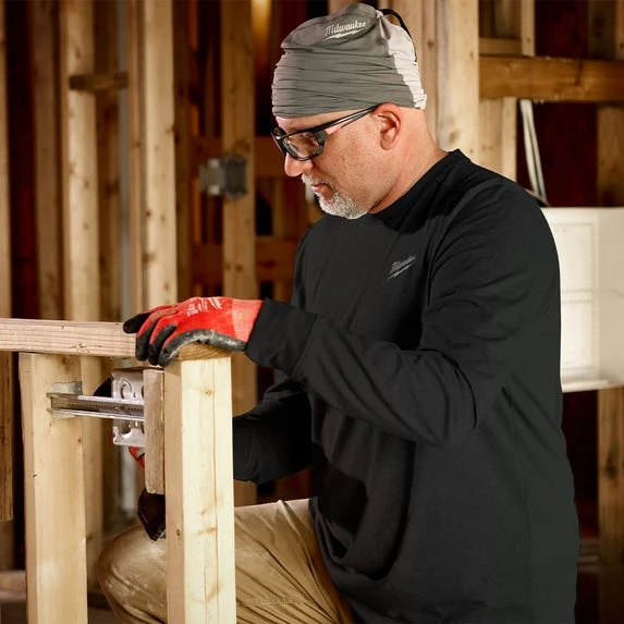 Milwaukee Tools Milwaukee Hybrid Long Sleeve Work Tee - Black 604B 6 Milwaukee Tools Milwaukee Hybrid Long Sleeve Work Tee - Black 604B - Image 4