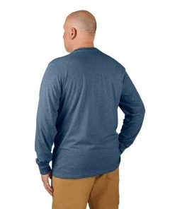 Milwaukee Tools Milwaukee Hybrid Long Sleeve Work Tee - Blue 604BL -Milwaukee Tool-shop 604bl 3