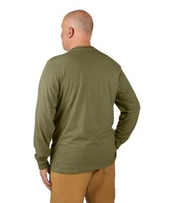 Milwaukee Tools Milwaukee Hybrid Long Sleeve Work Tee - Green 604GN -Milwaukee Tool-shop 604gn 3