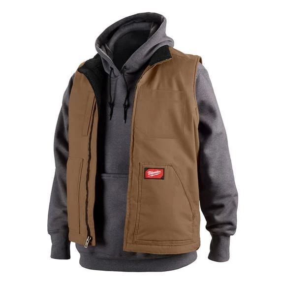 Milwaukee Tools Milwaukee Heavy Duty Sherpa-Lined Vest - Brown 801BR 5 Milwaukee Tools Milwaukee Heavy Duty Sherpa-Lined Vest - Brown 801BR - Image 3