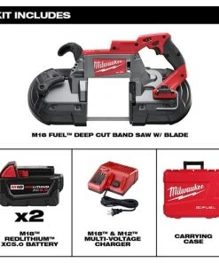 Milwaukee Tools Milwaukee M18 Fuel 5" Deep Cut Band Saw 2 Battery (5.0Ah) Kit 2729-22 -Milwaukee Tool-shop 8351 2 vqhqzuezks3gxsvb