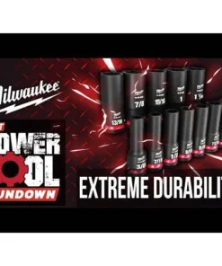 Milwaukee Tools Milwaukee 8 Piece Shockwave Impact Duty 3/4" Drive SAE Deep 6 Point Socket Set 49-66-7018 -Milwaukee Tool-shop hqdefault 3 4