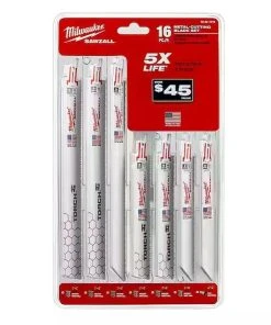 Milwaukee Tools Milwaukee 16 Piece SAWZALL Blade Set Metal Cutting Bi-Metal Reciprocating Blades 49-22-1216 -Milwaukee Tool-shop screenshot 2023 01 27 115740