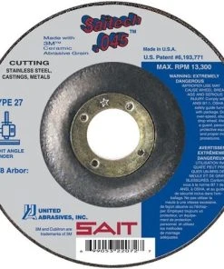 United Abrasives SAIT 4-1/2" Type 27 Cut-Off Wheel SAITECH 22072